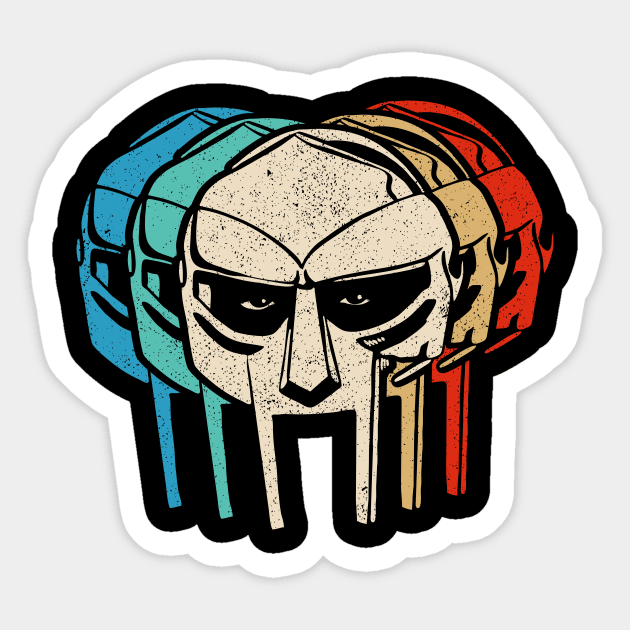 Retro MF Doom - Tribute Design Sticker by The Sarah Gibs